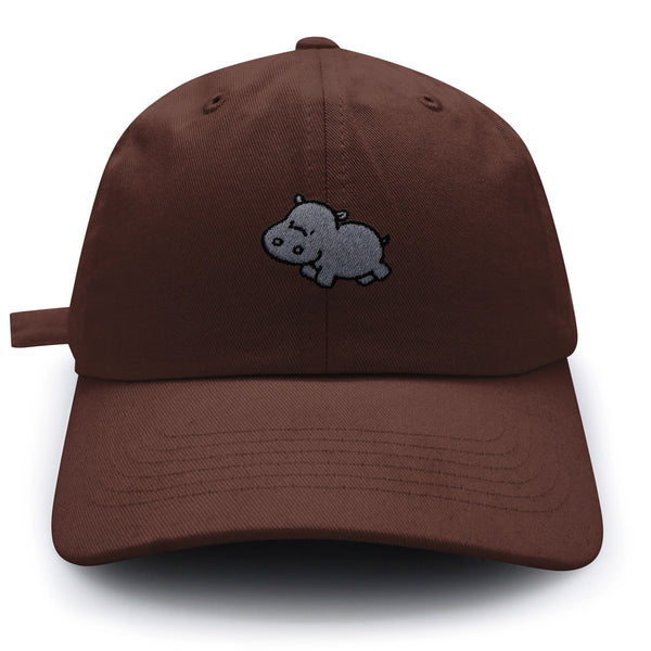 Cute Hippo Dad Hat Embroidered Baseball Cap Hippopotamus Zoo