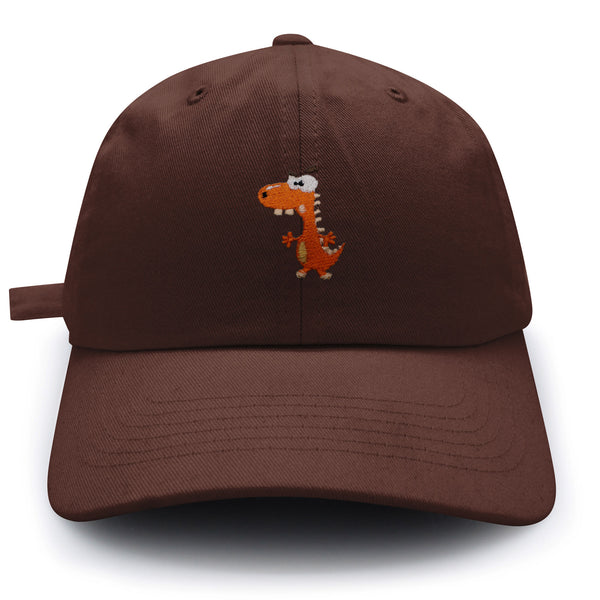 Funny Orange Dinosaur Dad Hat Embroidered Baseball Cap  Funny Dino