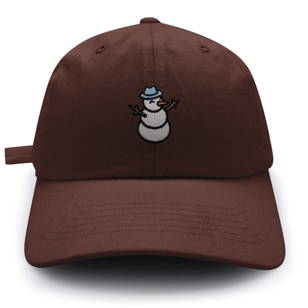 Snowman Dad Hat Embroidered Baseball Cap Winter Snow