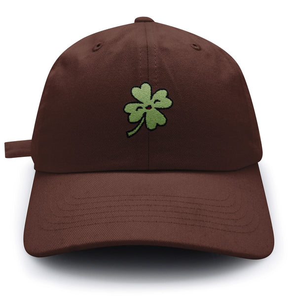 Clover Dad Hat Embroidered Baseball Cap Lucky Flower