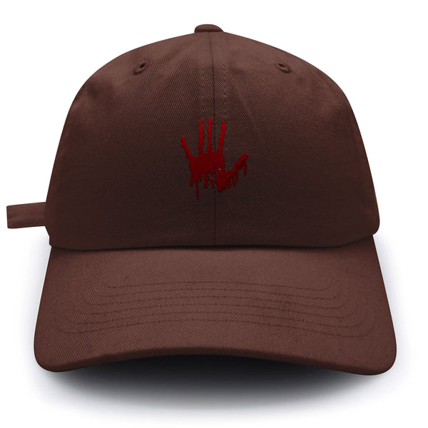 Bloody Hand Dad Hat Embroidered Baseball Cap Horror