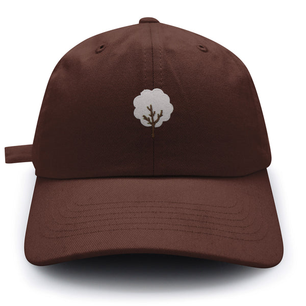 Snowy Tree Dad Hat Embroidered Baseball Cap Winter