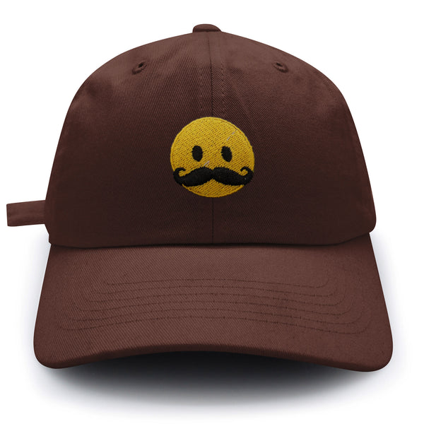 Mustache Emoji Dad Hat Embroidered Baseball Cap Funny