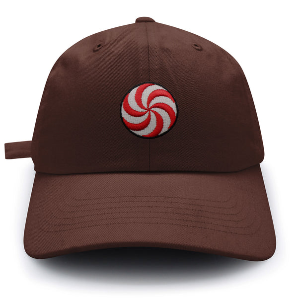 Peppermint Swirl Candy Dad Hat Embroidered Baseball Cap Foodie