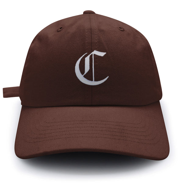 Old English Letter C Dad Hat Embroidered Baseball Cap English Alphabet