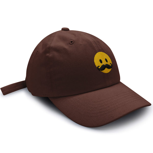 Mustache Emoji Dad Hat Embroidered Baseball Cap Funny