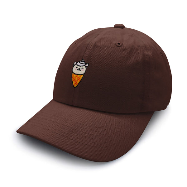 Ice Cream Cat Dad Hat Embroidered Baseball Cap Ice Cream Foodie