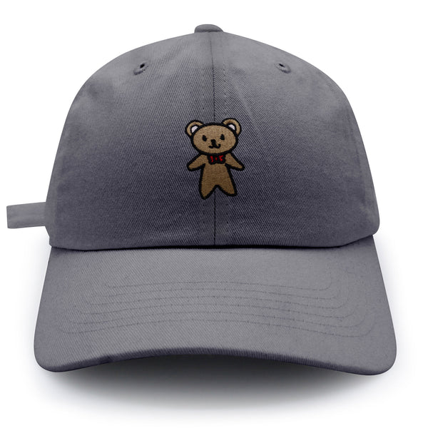 Teddy Bear Dad Hat Embroidered Baseball Cap Ribbon Brown