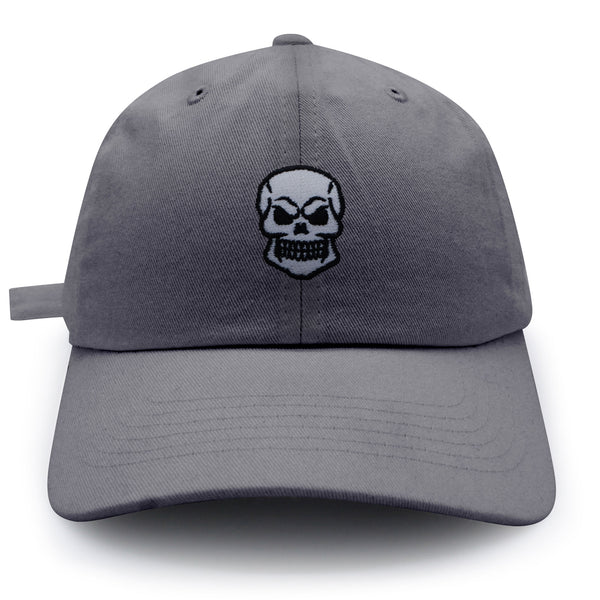 Skull Front View Dad Hat Embroidered Baseball Cap Grunge