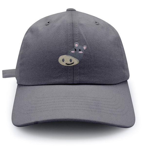 Cute Hippo Face Dad Hat Embroidered Baseball Cap Zoo Hippopotamus