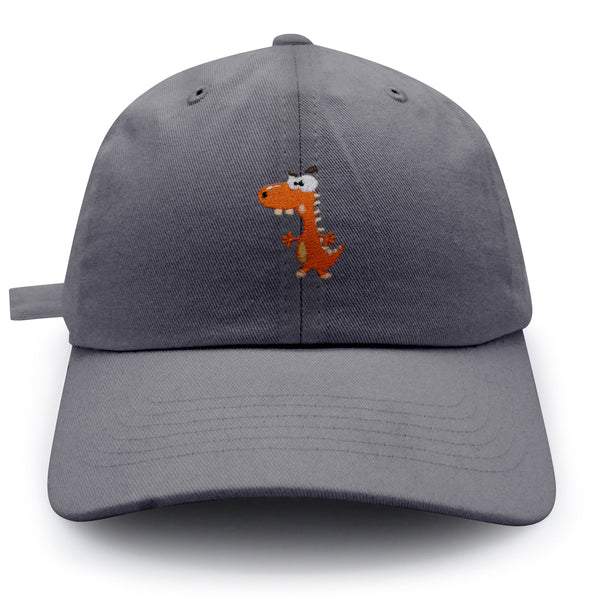 Funny Orange Dinosaur Dad Hat Embroidered Baseball Cap  Funny Dino