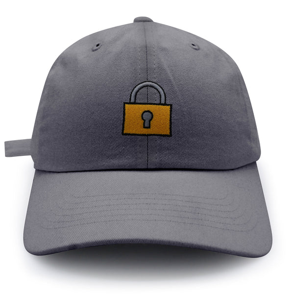 Lock Dad Hat Embroidered Baseball Cap Gate Logo