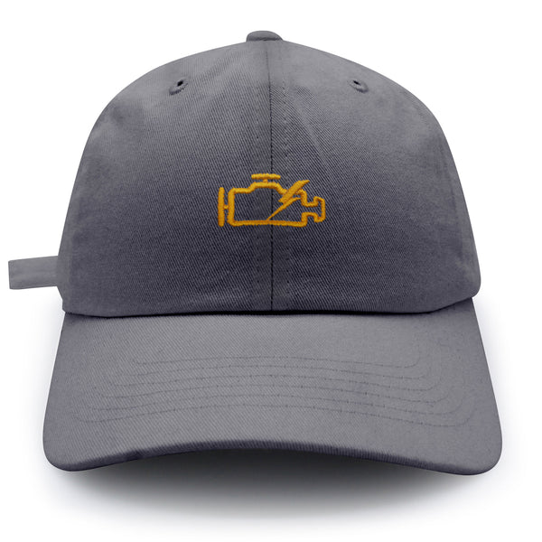 Check Engine Light Dad Hat Embroidered Baseball Cap Car Racer