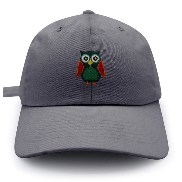 Owl Dad Hat Embroidered Baseball Cap Bird Green