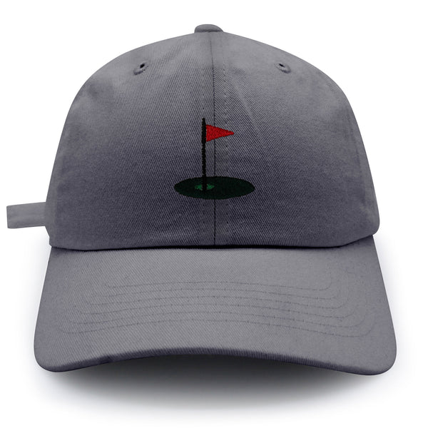 Golf Cup Dad Hat Embroidered Baseball Cap Golf Ball Hole Flagstick Pin