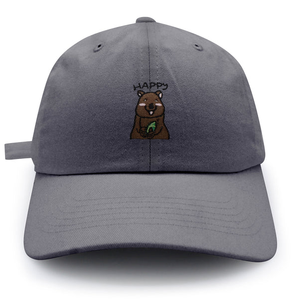 Happy Quokka Dad Hat Embroidered Baseball Cap Cute Animal