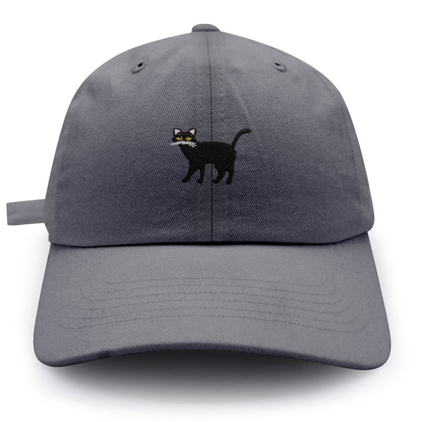 Black Cat Dad Hat Embroidered Baseball Cap Cute Kitty