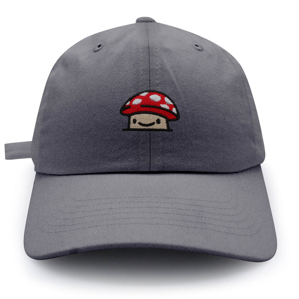 Mushroom  Dad Hat Embroidered Baseball Cap Red