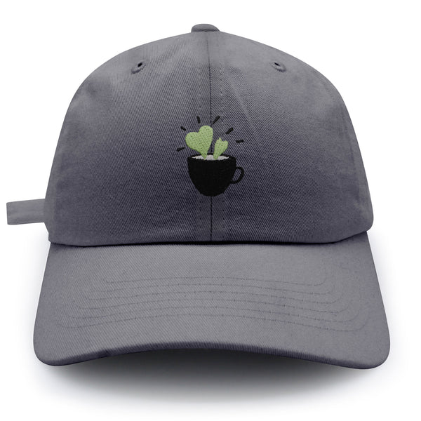 Plant in Mug Dad Hat Embroidered Baseball Cap Plant