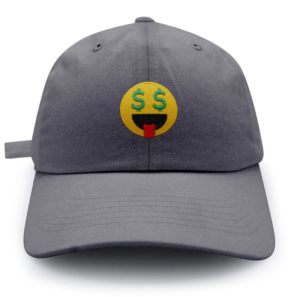 Money Eyes Emoji Dad Hat Embroidered Baseball Cap Funny