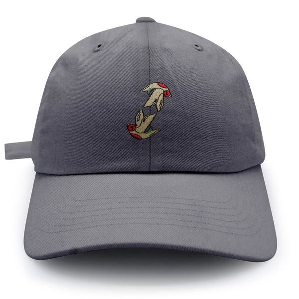 Two Birds Dad Hat Embroidered Baseball Cap Flying Bird