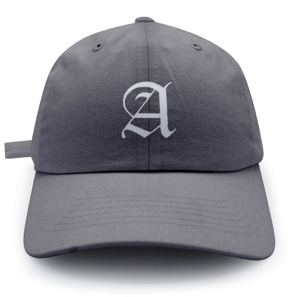 Old English Letter A Dad Hat Embroidered Baseball Cap English Alphabet