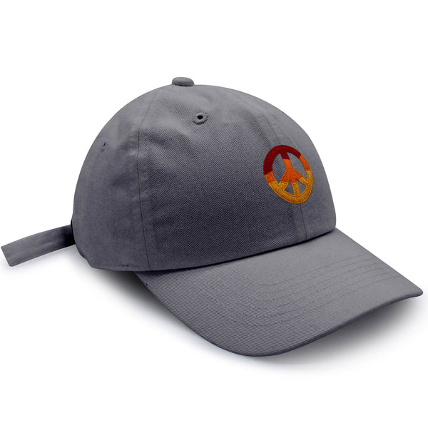 Peace Symbol Dad Hat Embroidered Baseball Cap Hippie Logo