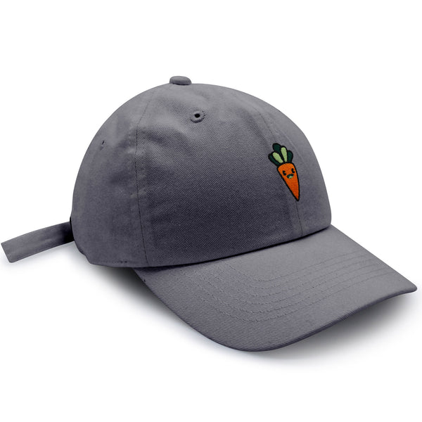 Smiling Carrot Dad Hat Embroidered Baseball Cap Vegetable Vegan