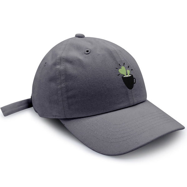 Plant in Mug Dad Hat Embroidered Baseball Cap Plant