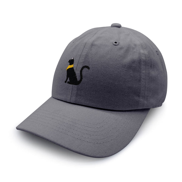 Black Egyptian Cat Dad Hat Embroidered Baseball Cap Kitty