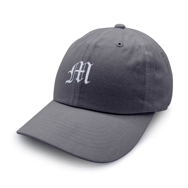 Old English Letter M Dad Hat Embroidered Baseball Cap English Alphabet