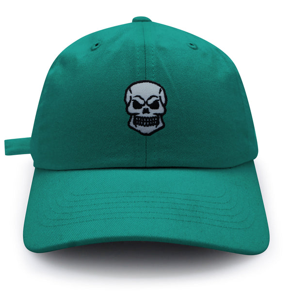 Skull Front View Dad Hat Embroidered Baseball Cap Grunge