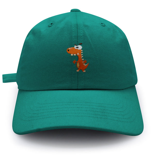 Funny Orange Dinosaur Dad Hat Embroidered Baseball Cap  Funny Dino