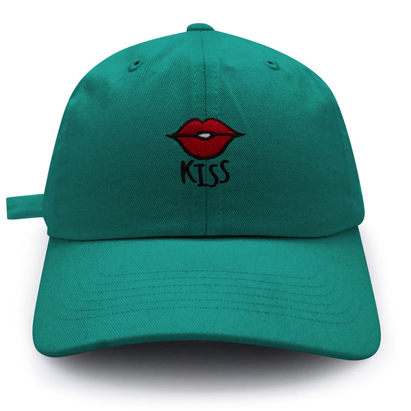 Kiss Lips Dad Hat Embroidered Baseball Cap Love Red