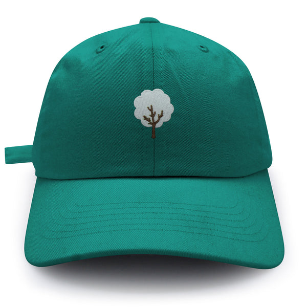 Snowy Tree Dad Hat Embroidered Baseball Cap Winter