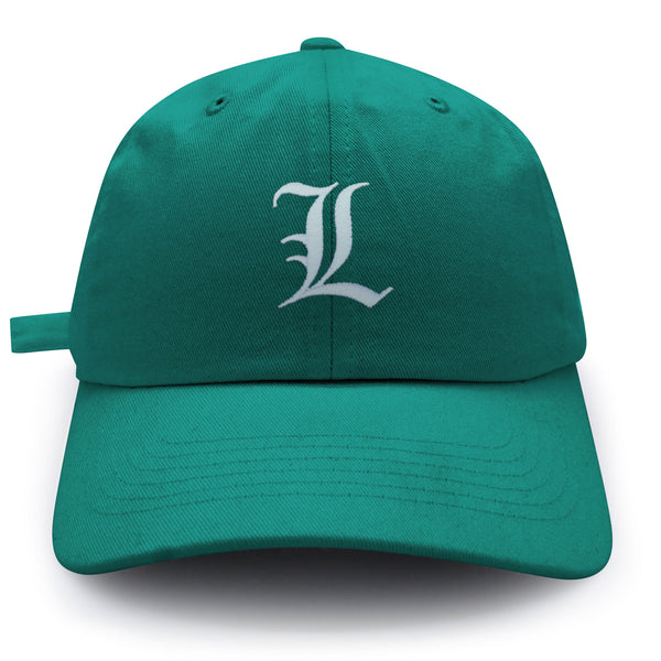 Old English Letter L Dad Hat Embroidered Baseball Cap English Alphabet