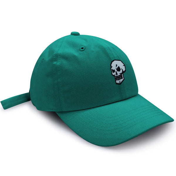 Skull Side View Dad Hat Embroidered Baseball Cap Grunge
