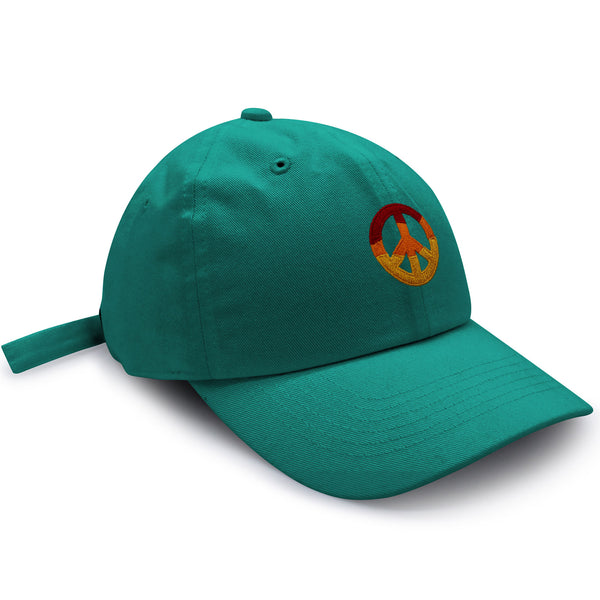 Peace Symbol Dad Hat Embroidered Baseball Cap Hippie Logo