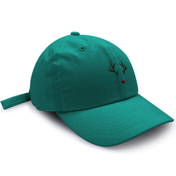 Rudolph Dad Hat Embroidered Baseball Cap Christmas Deer