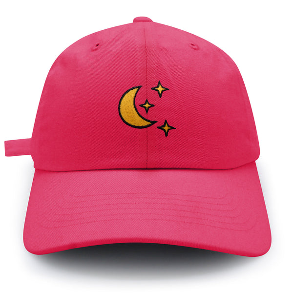 Moon Dad Hat Embroidered Baseball Cap Space Sky Night