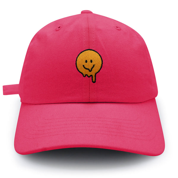 Melted Smile Dad Hat Embroidered Baseball Cap Sad Face