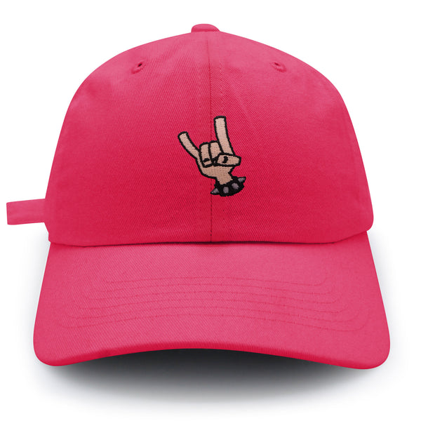 Heavy Metal Hand Dad Hat Embroidered Baseball Cap Rocker