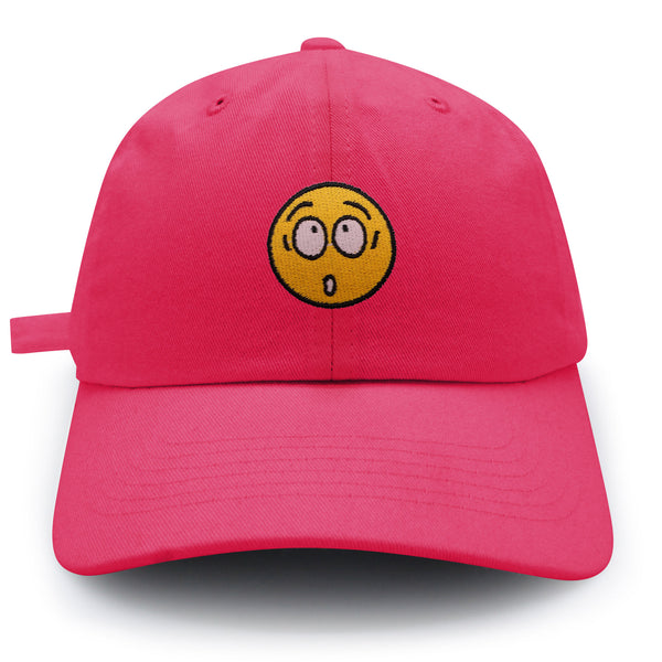 Surprised Face Emoji Dad Hat Embroidered Baseball Cap Silly