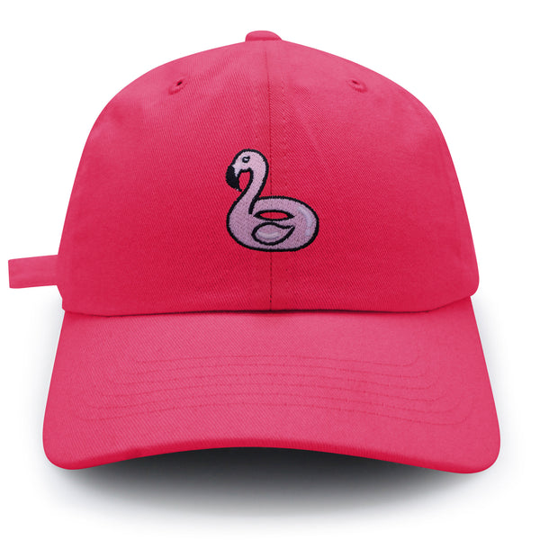 Flamingo Pool Float Dad Hat Embroidered Baseball Cap Water Toy