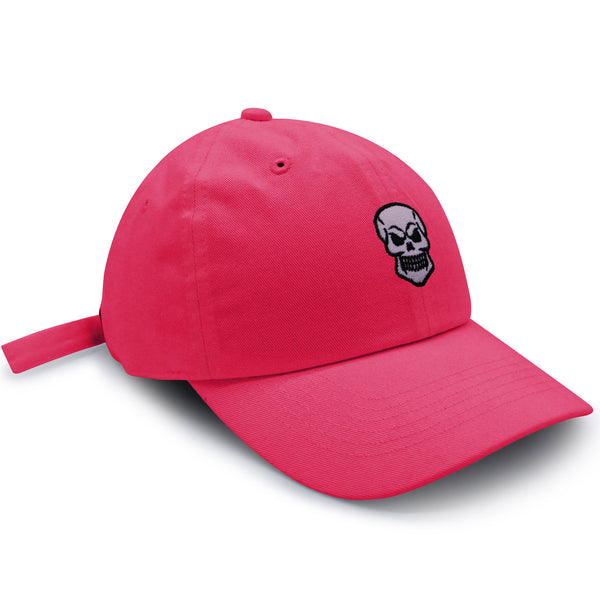 Skull Front View Dad Hat Embroidered Baseball Cap Grunge