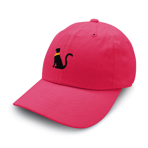 Black Egyptian Cat Dad Hat Embroidered Baseball Cap Kitty