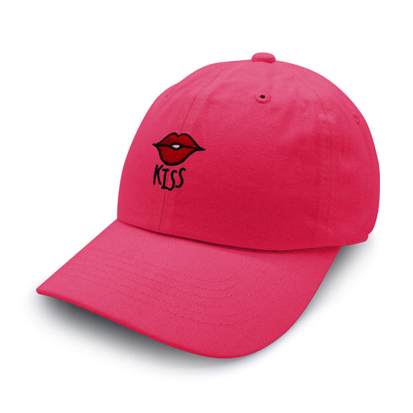 Kiss Lips Dad Hat Embroidered Baseball Cap Love Red