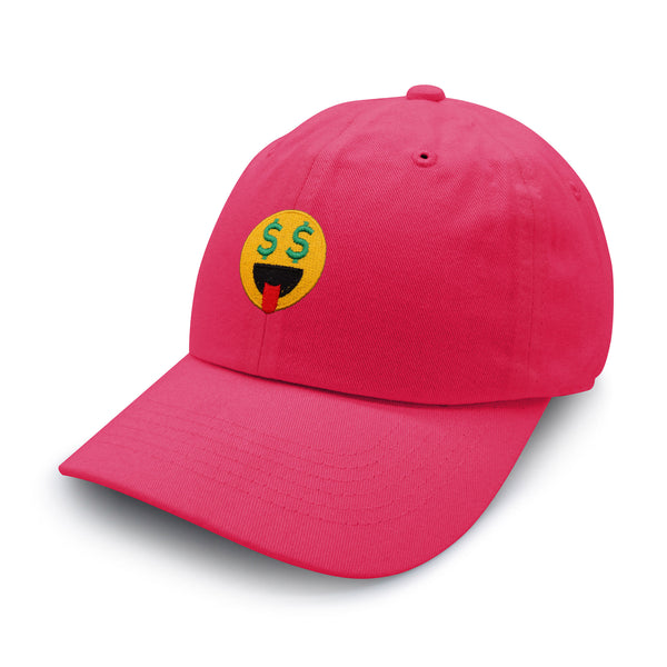 Money Eyes Emoji Dad Hat Embroidered Baseball Cap Funny