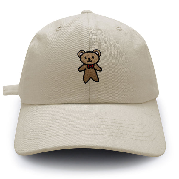 Teddy Bear Dad Hat Embroidered Baseball Cap Ribbon Brown