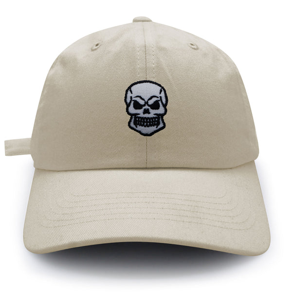 Skull Front View Dad Hat Embroidered Baseball Cap Grunge